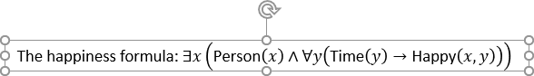 Equation example 2 in PowerPoint for Microsoft 365 Equation example 2 in PowerPoint 365