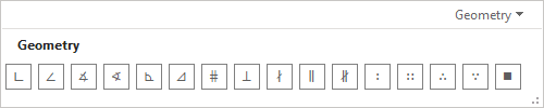 Geometry sets in Equation tab PowerPoint for Microsoft 365 Geometry set in Equation tab PowerPoint 365