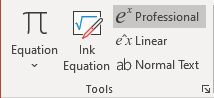Professional button of Equation in PowerPoint 365