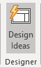 Design Ideas button in PowerPoint for Microsoft 365 Design Ideas button in PowerPoint 365