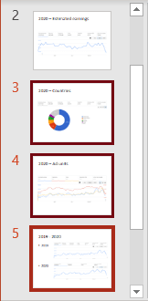 Select multiple slides 1 in PowerPoint 365