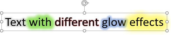 Text glow effect examples in PowerPoint for Microsoft 365 Text glow effect examples in PowerPoint 365