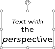 Text perspective effect example in PowerPoint 365