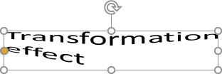 Text transformation effect example 2 in PowerPoint for Microsoft 365 Text transformation effect example 2 in PowerPoint 365