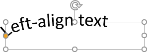 Left-align text Cicle transformation effect in PowerPoint 365