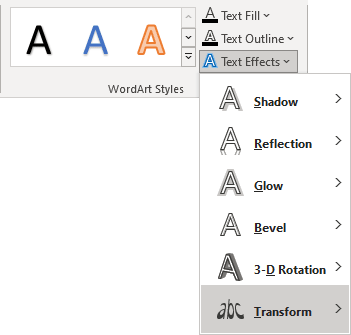 Transform button in PowerPoint 365