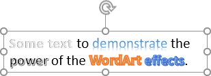 WordArt effect example in PowerPoint 365