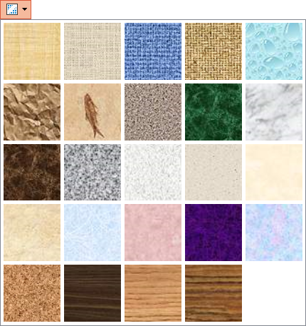 Texture list in Format Shape pane PowerPoint 365