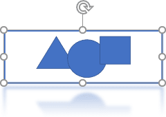 Shape with objects reflection example in PowerPoint for Microsoft 365 Shape with objects reflection example in PowerPoint 365