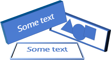 Shape with 3-D rotation effect examples in PowerPoint for Microsoft 365 Shape with 3D rotation effect examples in PowerPoint 365