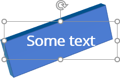 Keep text flat in 3D rotation effect example in PowerPoint 365