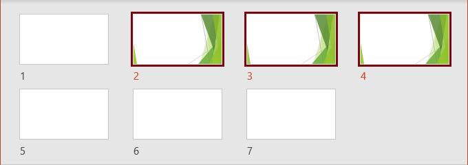 Themes to selected slides in PowerPoint 365