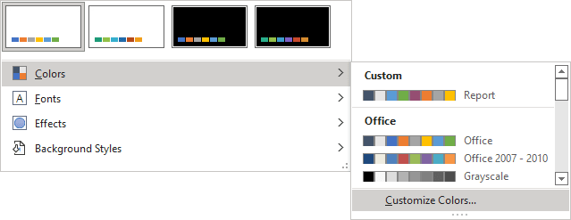 Customize Colors in PowerPoint 365