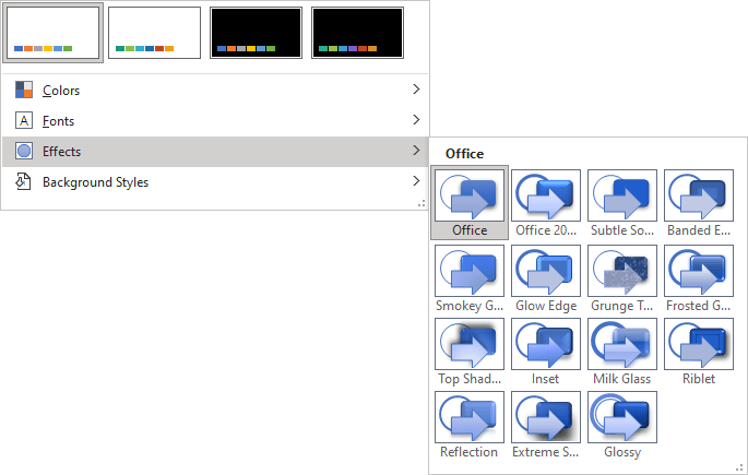 Theme Effects in PowerPoint for Microsoft 365 Theme Effects in PowerPoint 365