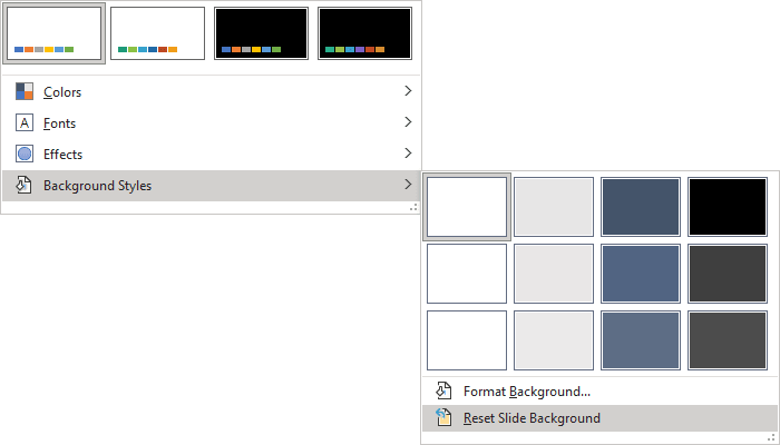 Reset Slide Background in PowerPoint 365