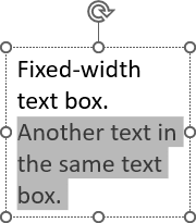 Example of selected paragraph in PowerPoint 365