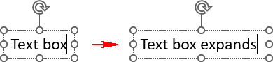 Example of one-line text box in PowerPoint 365