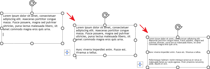 Examples of AutoFit feature in PowerPoint for Microsoft 365 Examples of AutoFit feature in PowerPoint 365