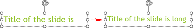 Example of Shrink text on overflow in PowerPoint 365