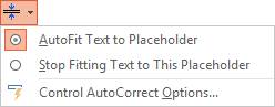 AutoFit Options for individual placeholder in PowerPoint 365