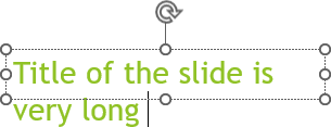 Example of Wrap text in shape in PowerPoint 365