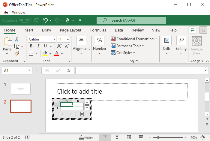 Insert Excel Spreadsheet in PowerPoint for Microsoft 365 Insert Excel Spreadsheet in PowerPoint 365