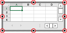 Excel Spreadsheet handles in PowerPoint 365