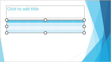 Example table 7x4 theme in PowerPoint for Microsoft 365 Example table 7x4 theme in PowerPoint 365