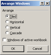 Arrange Windows in Excel 2007
