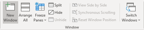 New Window in Excel 365