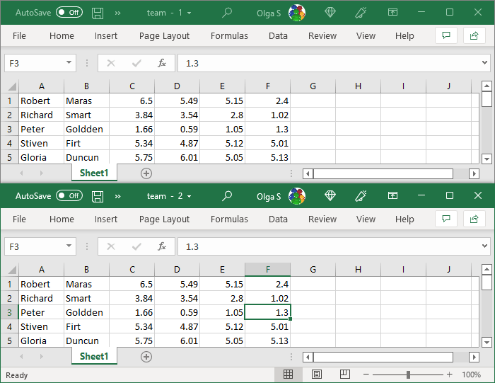 New window in Excel 365