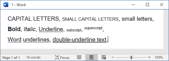 Shortcut Keys to control font format in Word for Microsoft 365 Shortcut Keys to control font format in Word 365