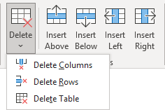 Delete menu in PowerPoint 365