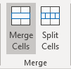Merge Cells button in PowerPoint 365