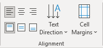 Alignment group in PowerPoint 365