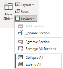 Collapse All and Expand All buttons in PowerPoint 365