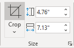 Crop button in PowerPoint 365