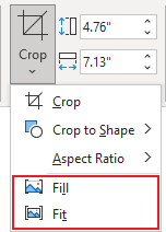 Fill or fit Crop in PowerPoint 365