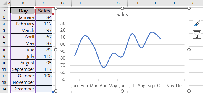 Axis pointers in Excel 365