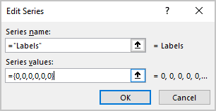 Edit Series dialog box in Excel 365