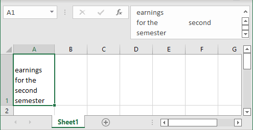 Examples with spaces nad nonprinting characters in Excel 365