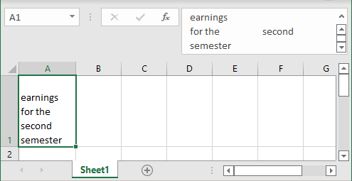 Examples with spaces nad nonprinting characters in Excel for Microsoft 365 Examples with spaces nad nonprinting characters in Excel 365