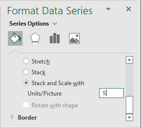 Stack and Scale with option for pictures in Excel 365