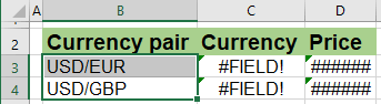 Not Currencies data type in Excel 365