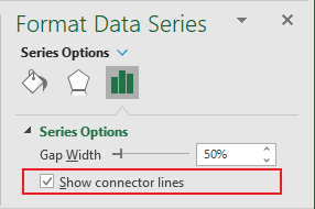Show connector line checkbox in Excel for Microsoft 365 Show connector line checkbox in Excel 365