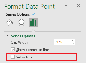 Set as Total in the popup menu Excel 365
