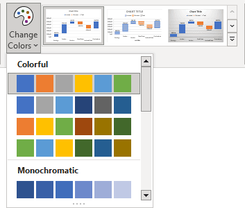 Change colors list in Excel 365