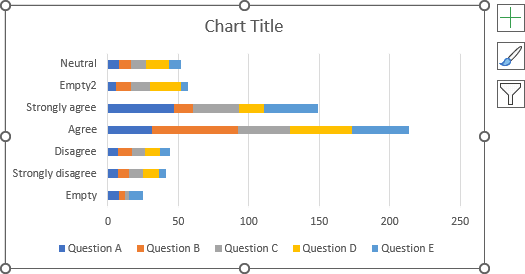 Simple stacked bar chart in Excel 365