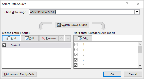 Select Data Source in Excel 365