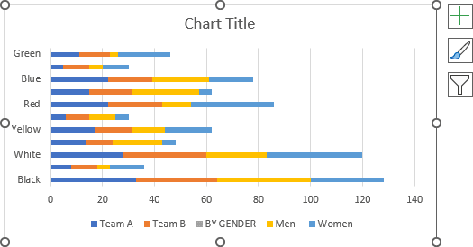 Simple stacked bar chart in Excel 365